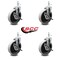 Service Caster 5 Inch Thermoplastic Wheel 3/8 Threaded Stem Caster Set with Brakes SCC, 4PK SCC-TS05S510-TPRS-SLB-381615-4 - alternate 2
